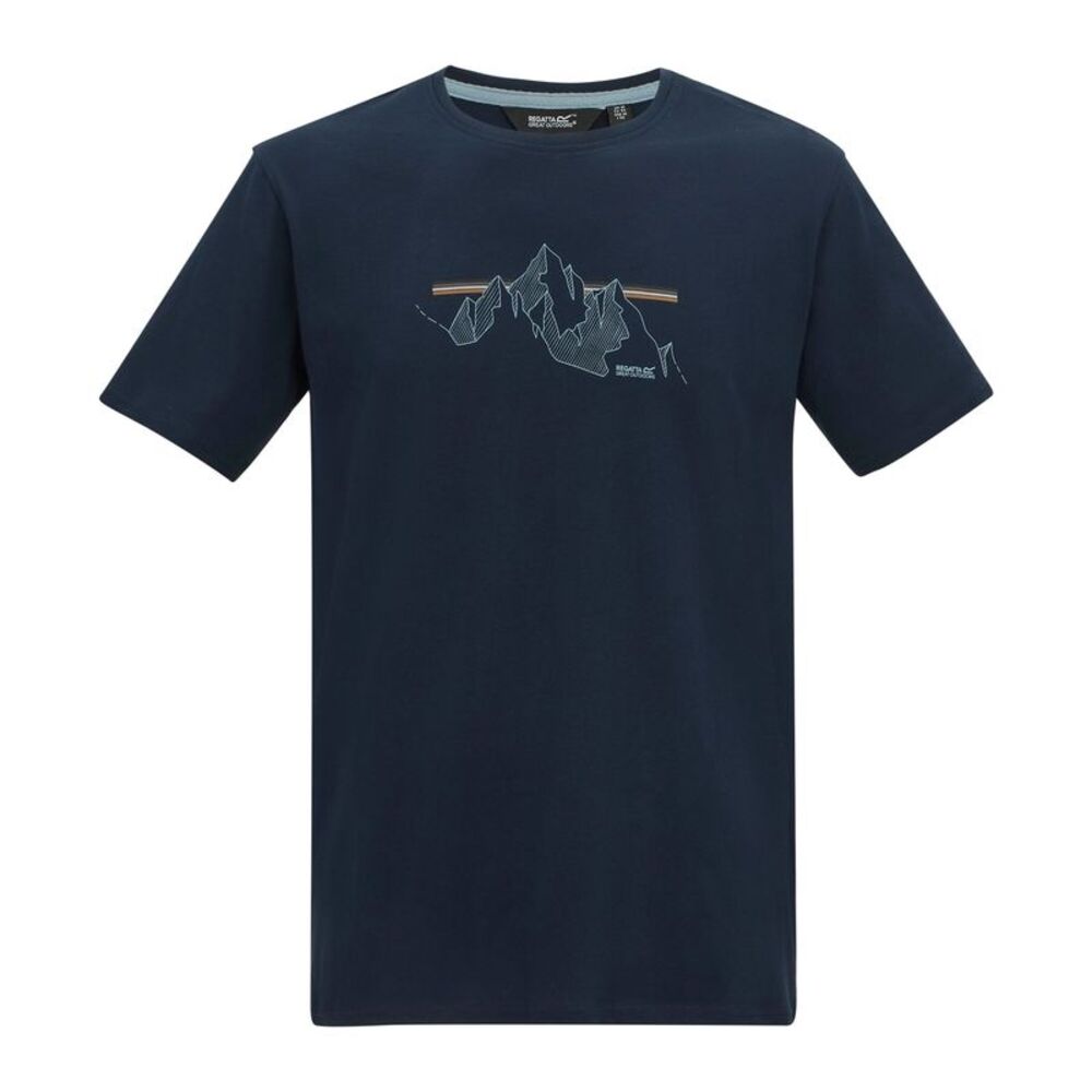 Regatta Mens Cline IX Mountain T-Shirt / Navy